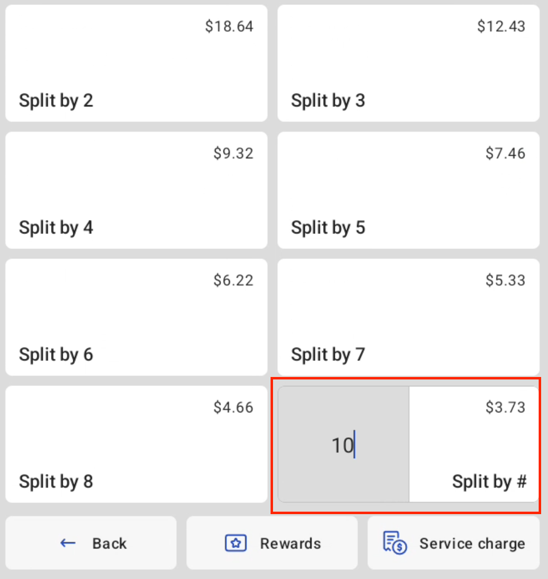 Image showing the split check enhancement.