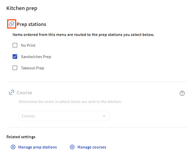 Assigning prep stations - - Platform guide