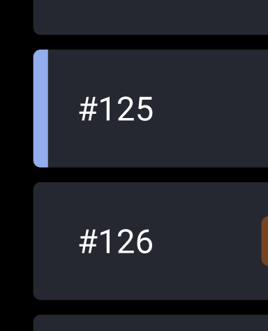 Screenshot showing the ownership indicator as a blue bar on the left side of orders.